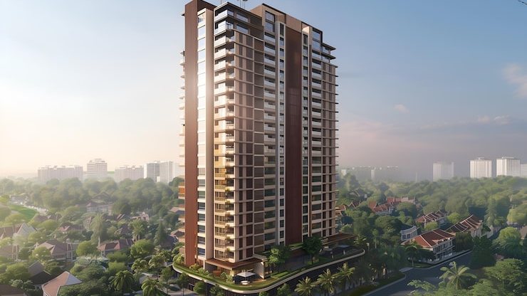 A registered residential project near Kokapet, Hyderabad, artist impression