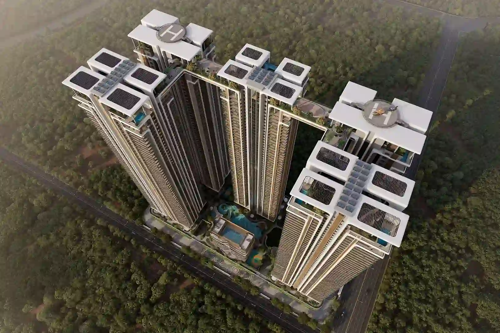 The Cascades Neopolis ultra luxury apartment towers with premium skyline views
