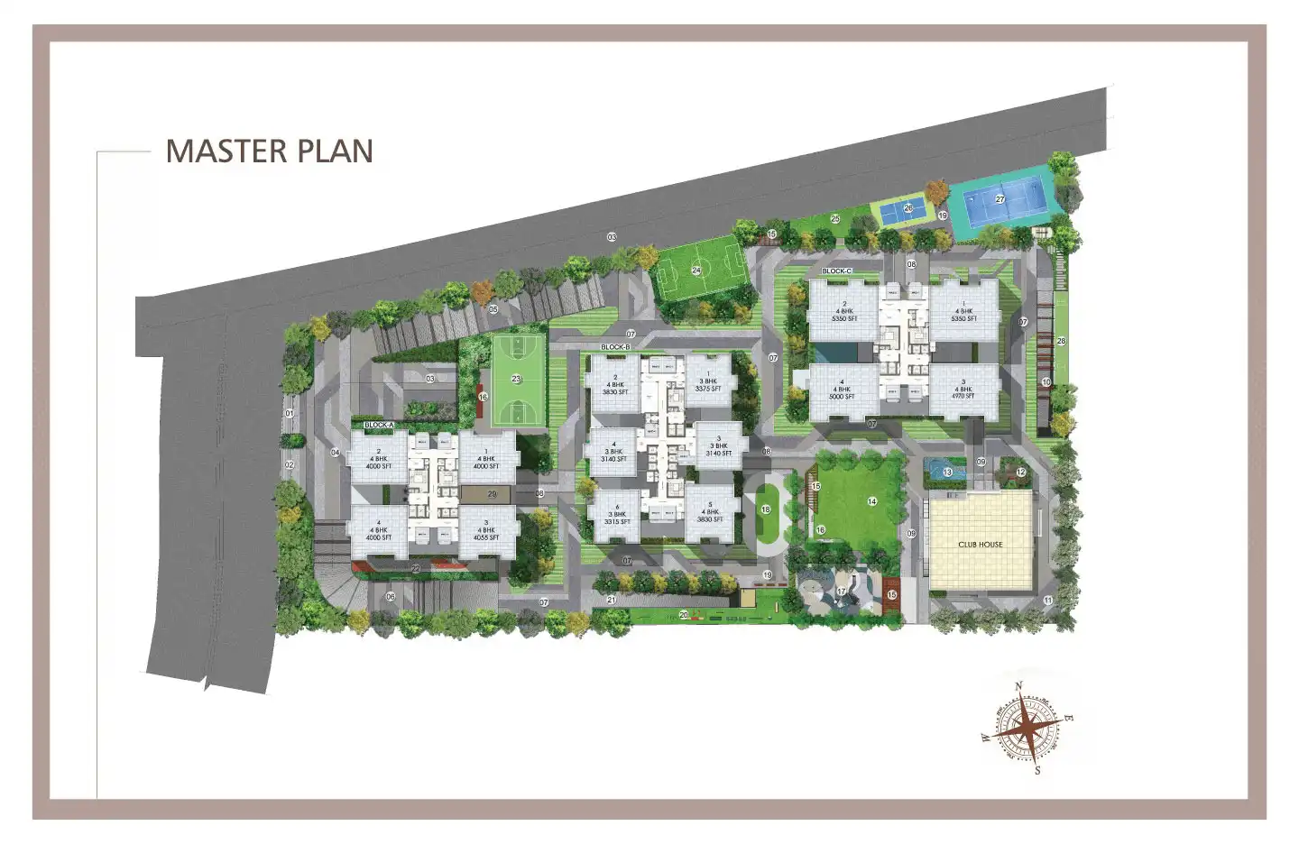 Poulomi Avante master plan layout
