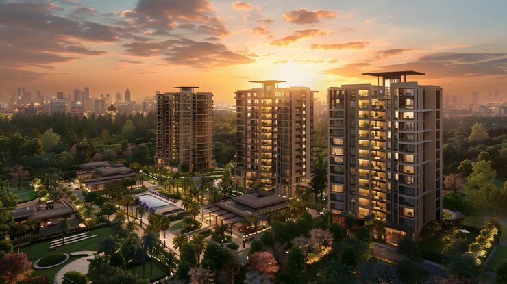 Prestige Clairemont ultra luxury apartments with lake views in Neopolis Kokapet