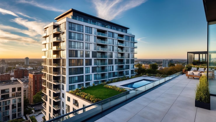 Saanvi Altius mid-rise apartment towers with landscaped gardens